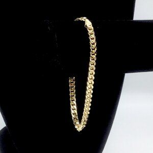 Gold Plated Sterling Silver Miami Cuban Link Bracelet 14 Grams 5mm 8.5”